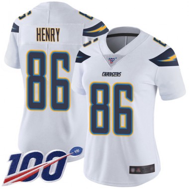 Los Angeles Chargers NFL Football Hunter Henry White Jersey Women Limited #86 Road 100th Season Vapor Untouchable->los angeles chargers->NFL Jersey